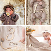 Newborn Wood Chip Card Photography Props Set Number Letters Date-TB00795-Veeddydropshipping